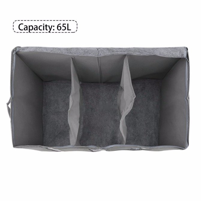 Caja de Almacenaje Portátil de Carbón de Bambú con Desodorante de 65 L