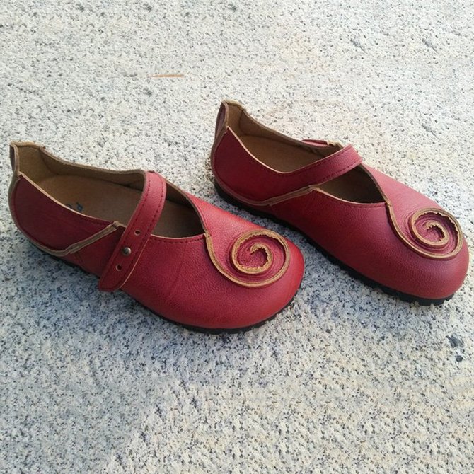 Zapatos Planos Rojos Diarios de Verano