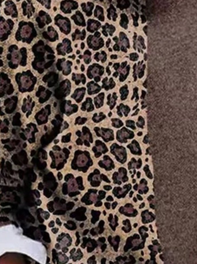 Jerséi de Casual Leopardo Estampado