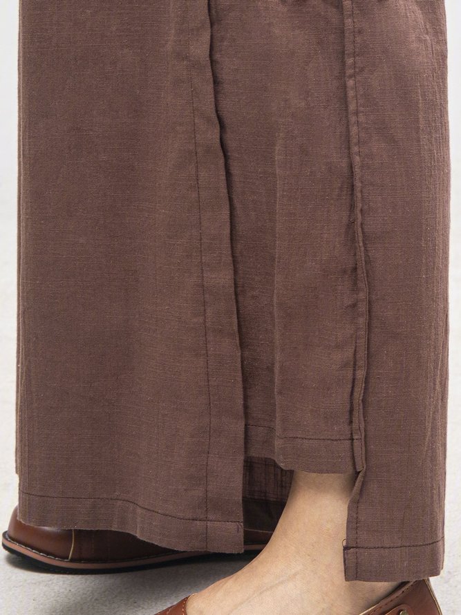 Pantalón de mujer Bolsillos Color Puro