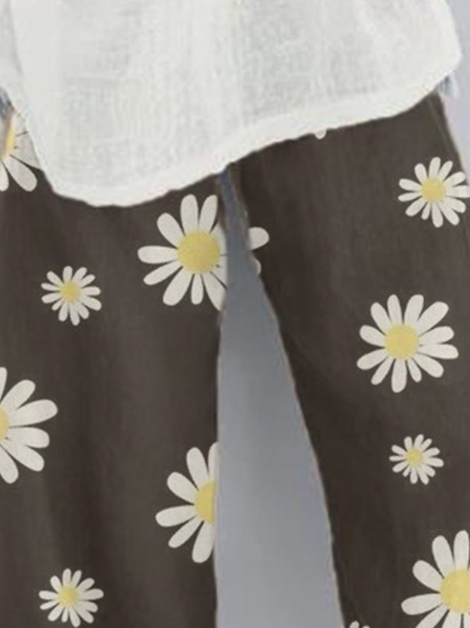 Pantalón de mujer Bolsillos Florales