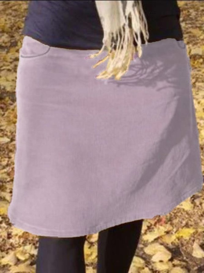 Falda de Color Puro Algodón