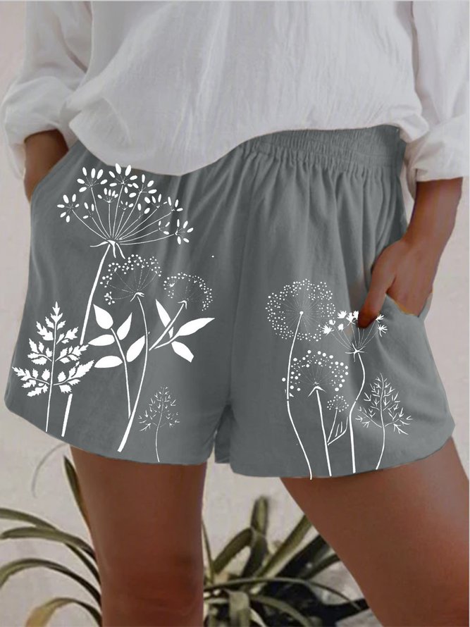 Pantalones Cortos Casuales Floral