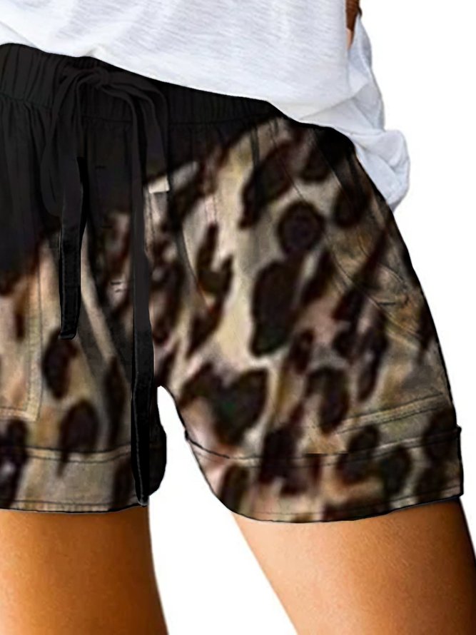 Pantalones Cortos Leopardo Casual