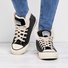 Bambas Converse de Piel Castor de Cuero para Mujeres de Gamuza Peluda Encajes Zapatos