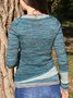 Mezcla de lana de manga larga Casual Suéter