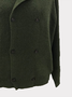 Verde Casual Liso Suéter