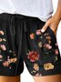 Pantalones Cortos Estampado Floral Vacaciones Poliéster