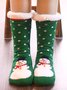 Calcetines Navidad Monigote De Nieve Alce Santa Claus Tibio